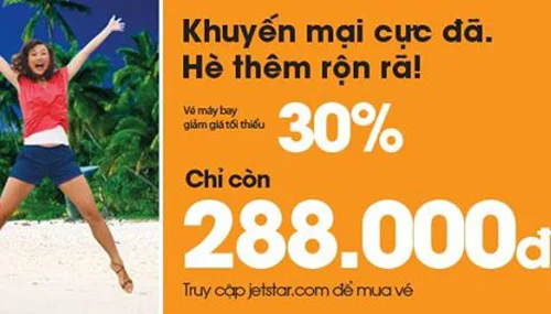 Jetstar khai trương đợt khuyến mãi 288.000 VNĐ