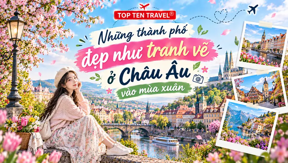 Những thành phố đẹp như tranh vẽ ở Châu Âu vào mùa xuân