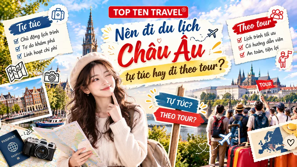 Nên đi du lịch Châu Âu tự túc hay đi theo tour?
