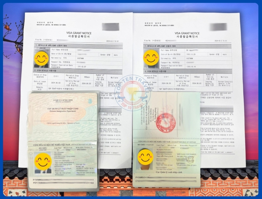 Hồ sơ xin visa Hàn Quốc 10 năm