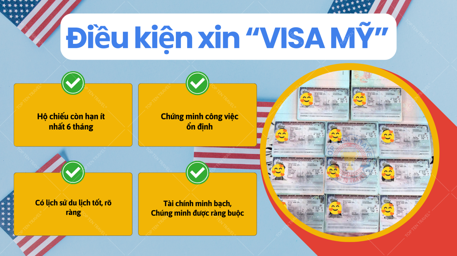 Điều kiện xin visa du lịch Mỹ