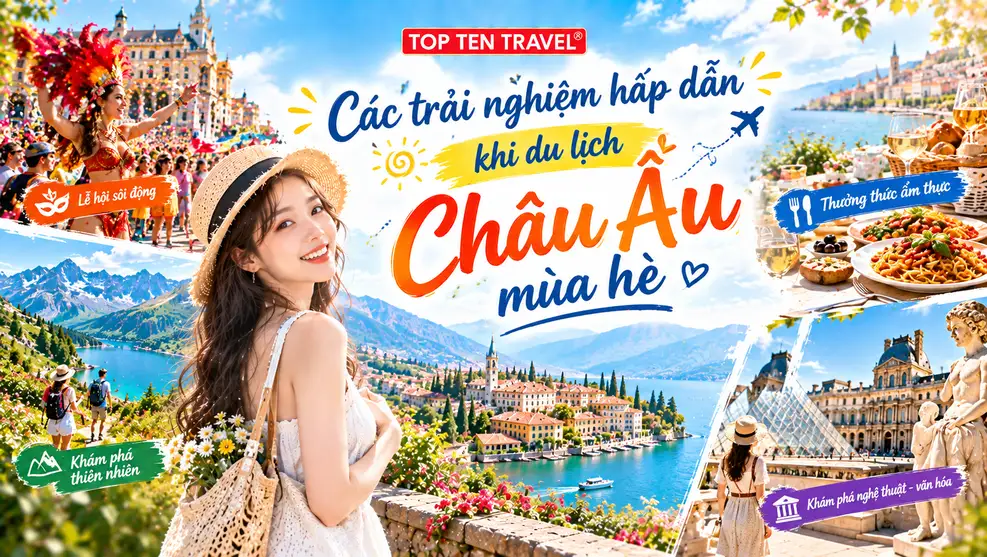 Khám phá các trải nghiệm hấp dẫn khi du lịch Châu Âu mùa hè