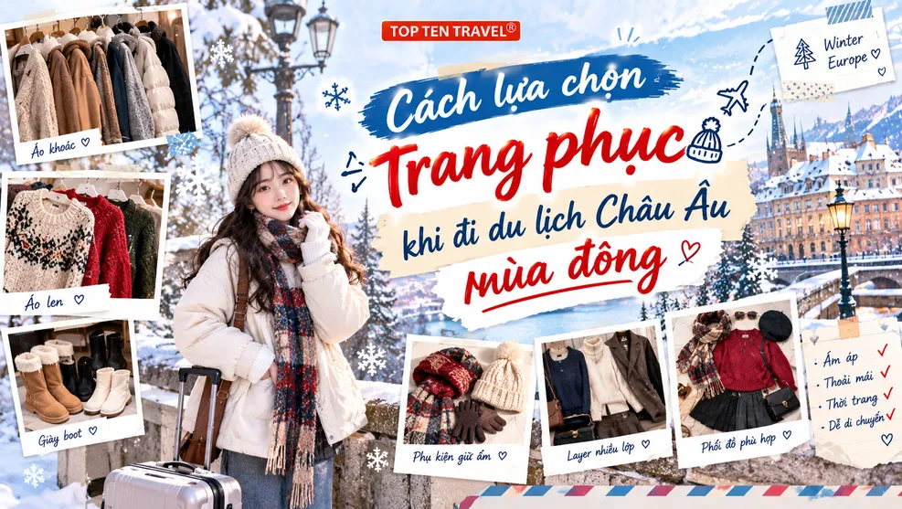 Cách lựa chọn trang phục khi đi du lịch Châu Âu mùa đông