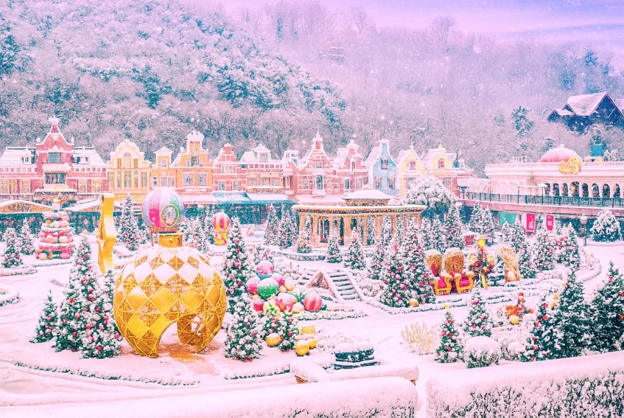 Dạo bước khám phá công viên Everland giữa mùa đông Hàn Quốc