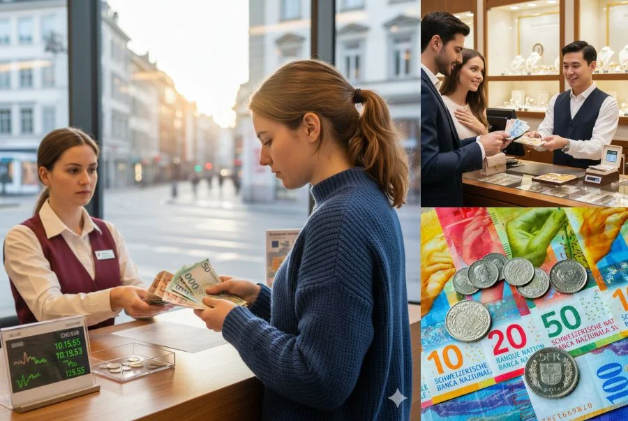 Đổi tiền Thụy Sĩ ở đâu?