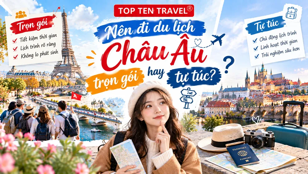 Nên đi du lịch Châu Âu trọn gói hay tự túc?