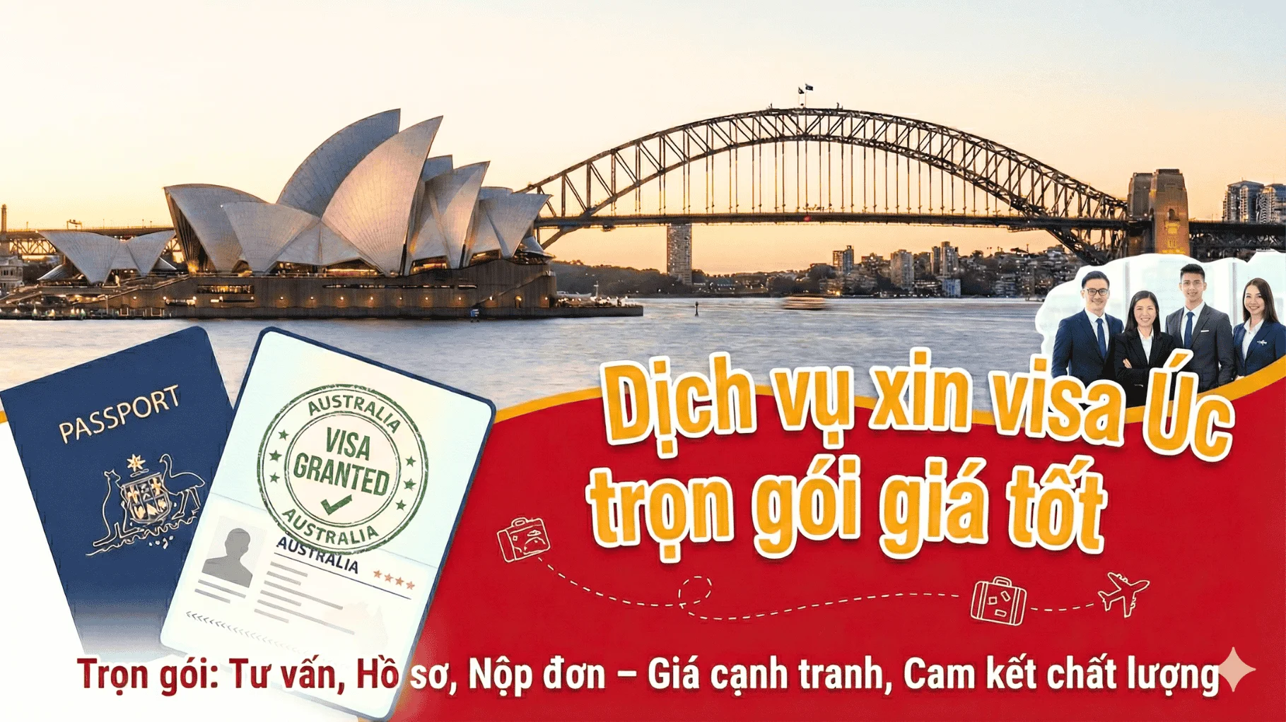Dịch vụ xin visa Úc trọn gói giá tốt
