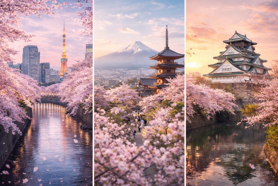 Nên ngắm hoa anh đào Nhật Bản ở Tokyo, Kyoto hay Osaka?