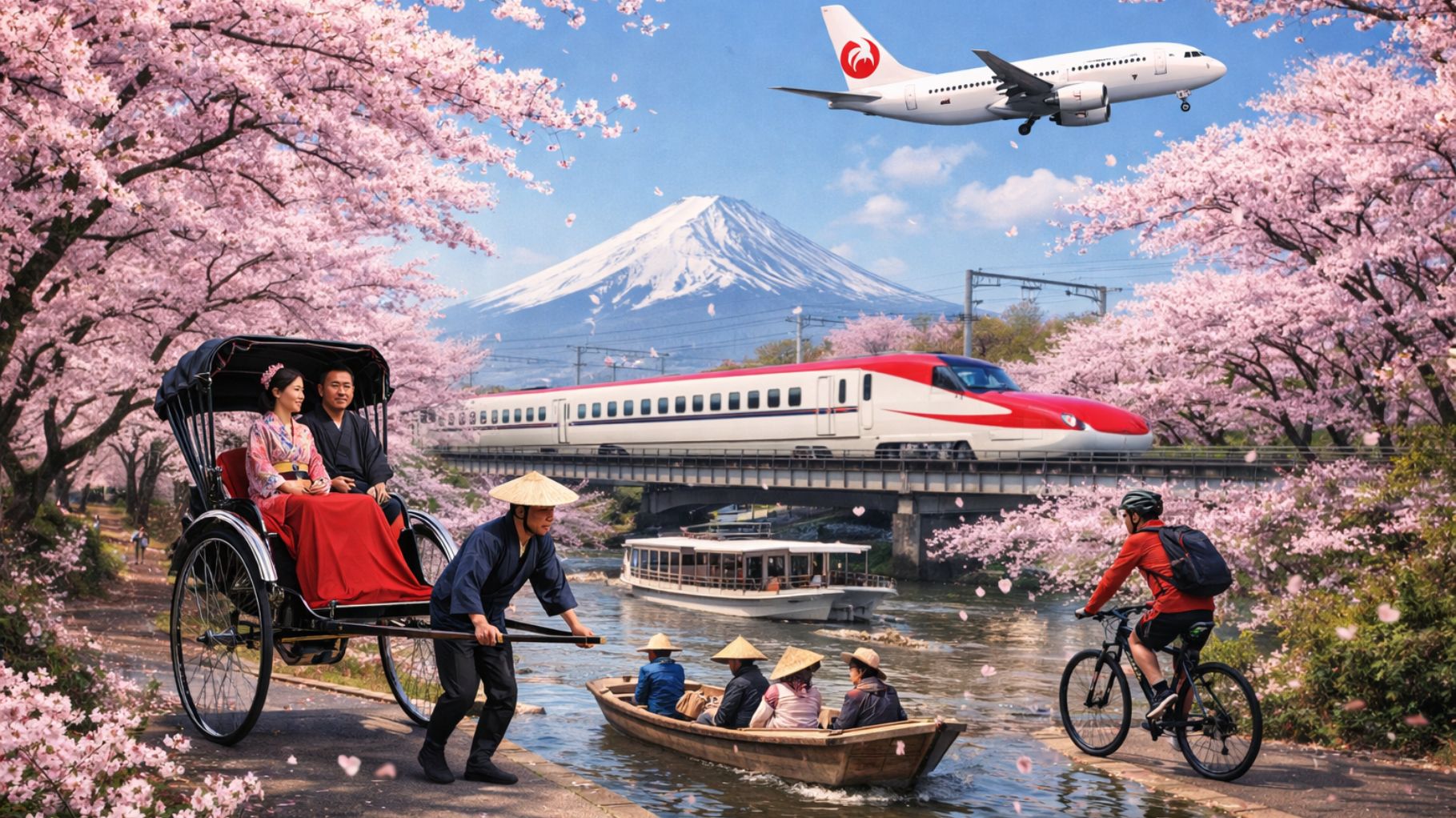 Hướng dẫn di chuyển tại các điểm ngắm hoa anh đào Nhật Bản