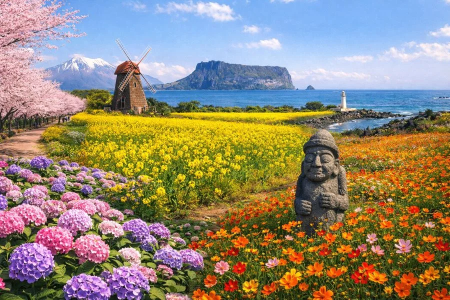Check in ngay những mùa hoa nổi tiếng tại Jeju