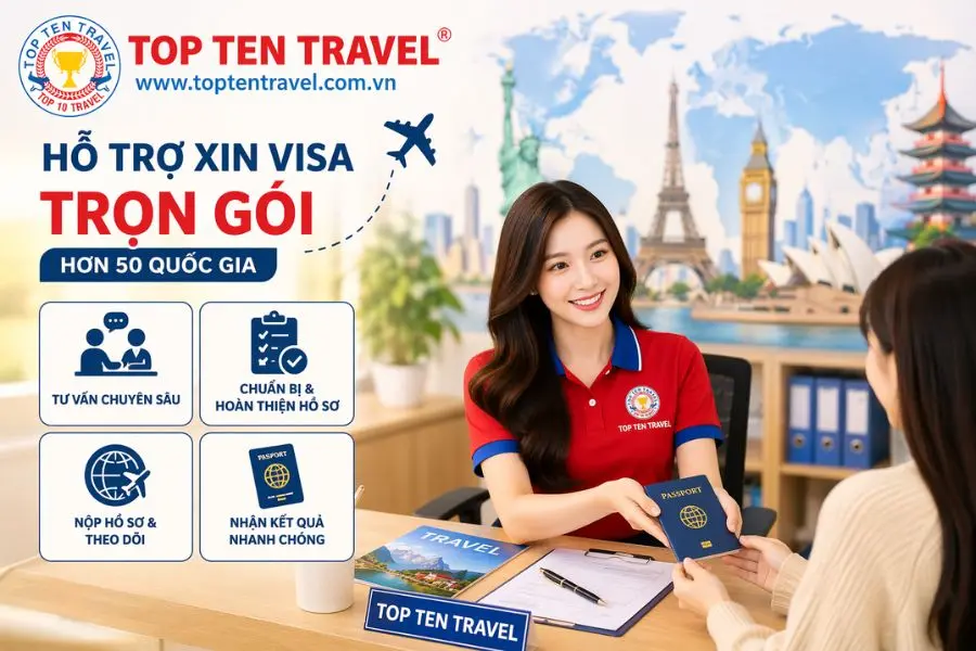 Quy trình làm visa tại Top Ten Travel - Nhanh chóng, minh bạch, tỷ lệ đậu cao