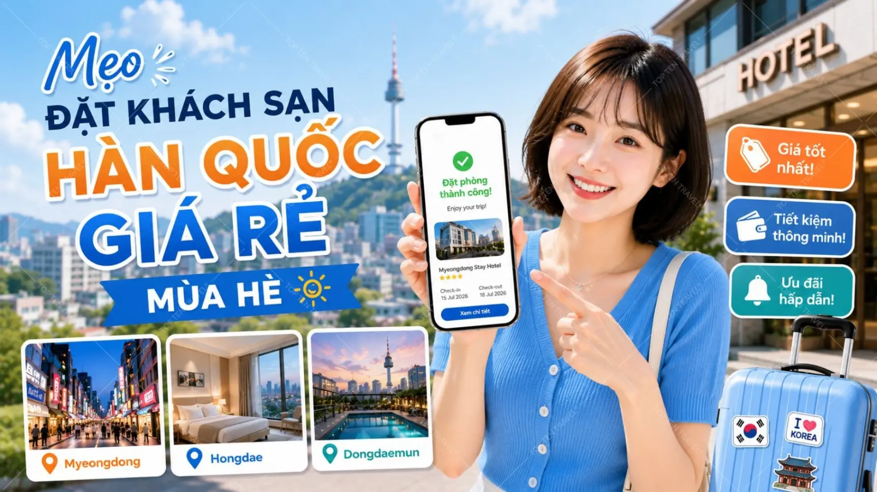 Mẹo Đặt Khách Sạn Hàn Quốc Giá Rẻ Mùa Hè 2026