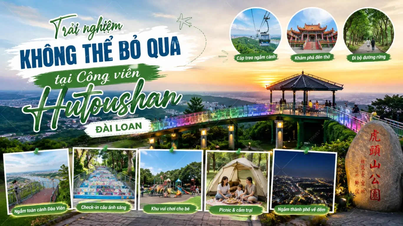 Top 5 trải nghiệm không thể bỏ qua tại Công viên Hutoushan Đài Loan