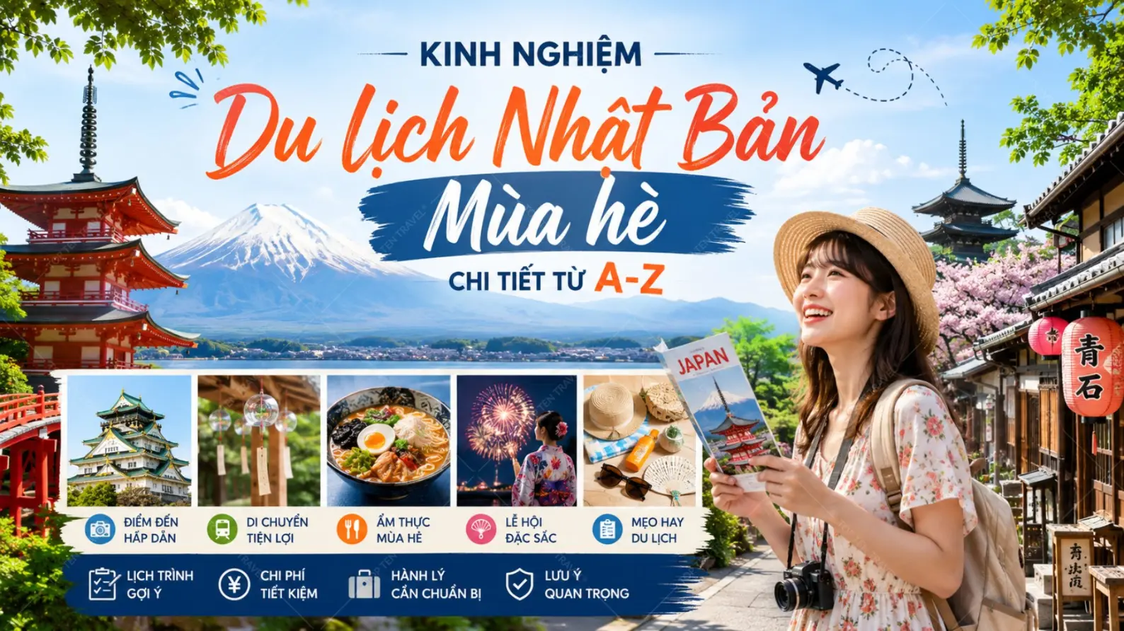 Kinh nghiệm du lịch Nhật Bản mùa hè chi tiết từ A–Z cho người mới