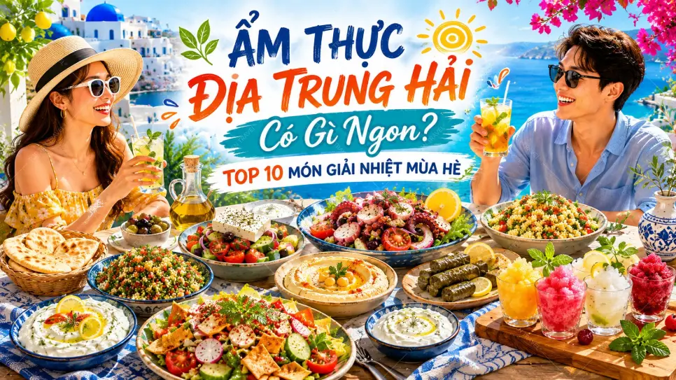 Ẩm Thực Địa Trung Hải Có Gì Ngon? Top 10 Món Giải Nhiệt Mùa Hè