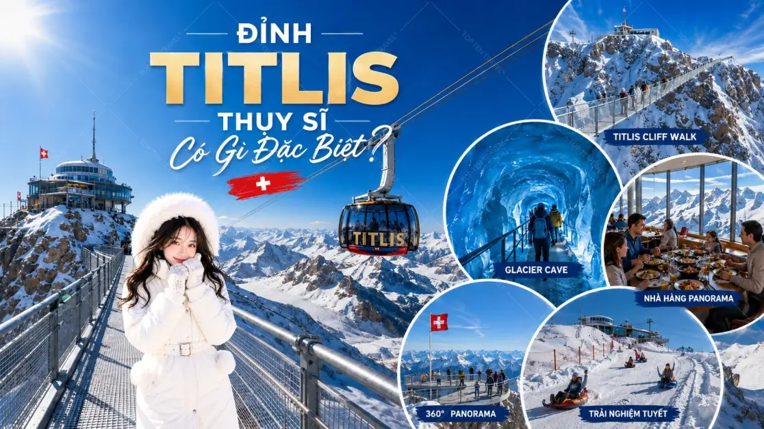 Đỉnh Titlis Thụy Sĩ Có Gì Đặc Biệt? Khám Phá Thiên Đường Băng Tuyết Mùa Hè