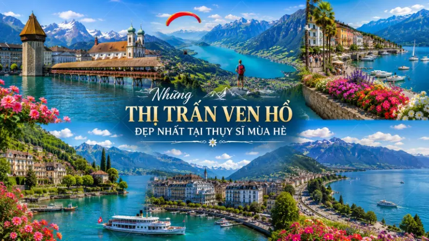 Những thị trấn ven hồ đẹp nhất tại Thụy Sĩ mùa hè