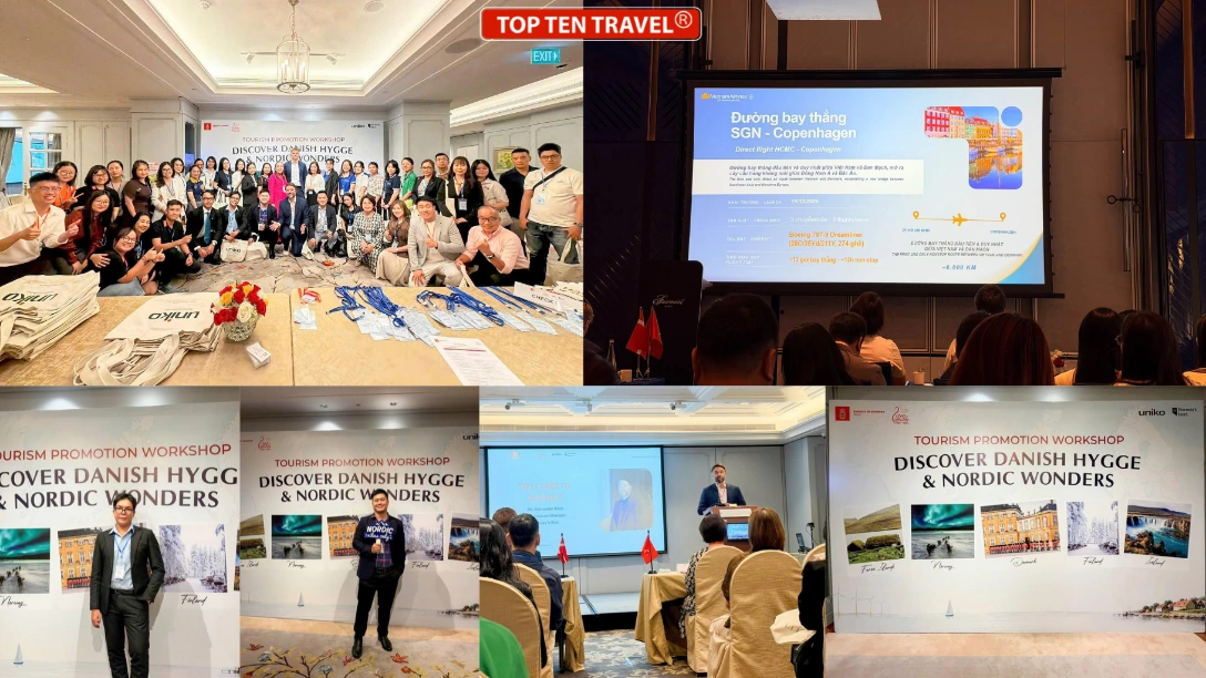 Top Ten Travel tăng cường kết nối quốc tế tại Hội thảo Xúc tiến Du lịch Đan Mạch – Bắc Âu 2026