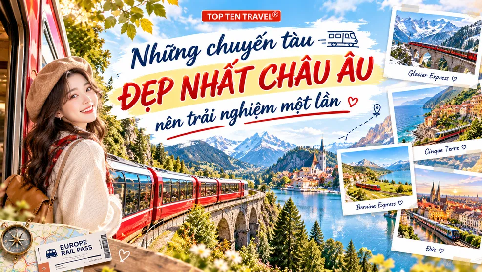 Những chuyến tàu đẹp nhất Châu Âu nên trải nghiệm một lần