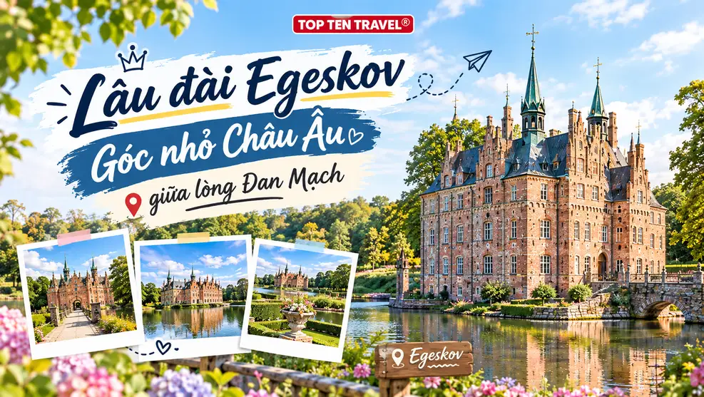 Lâu đài Egeskov: Góc nhỏ Châu Âu giữa lòng Đan Mạch
