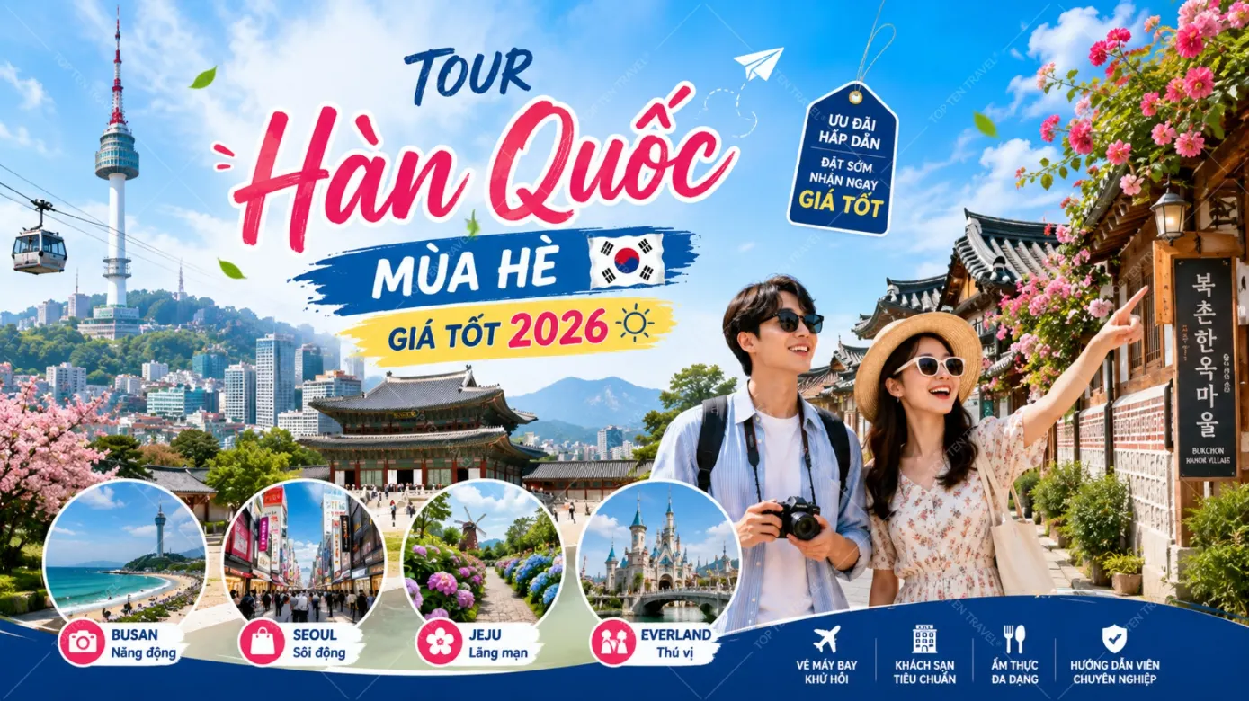 Tour Hàn Quốc mùa hè giá tốt 2026