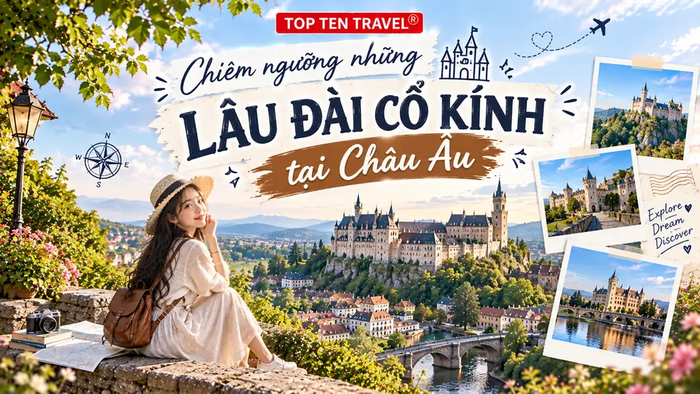 Chiêm ngưỡng những lâu đài cổ kính tại Châu Âu vang danh khắp thế giới
