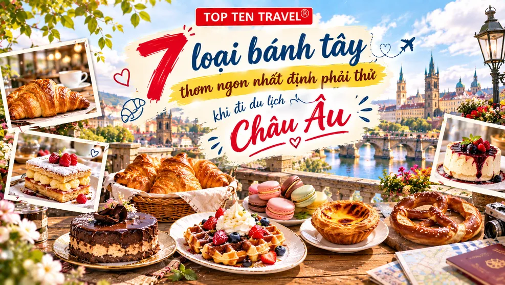 Điểm danh 7 loại bánh tây thơm ngon nhất định phải thử khi đi du lịch Châu Âu