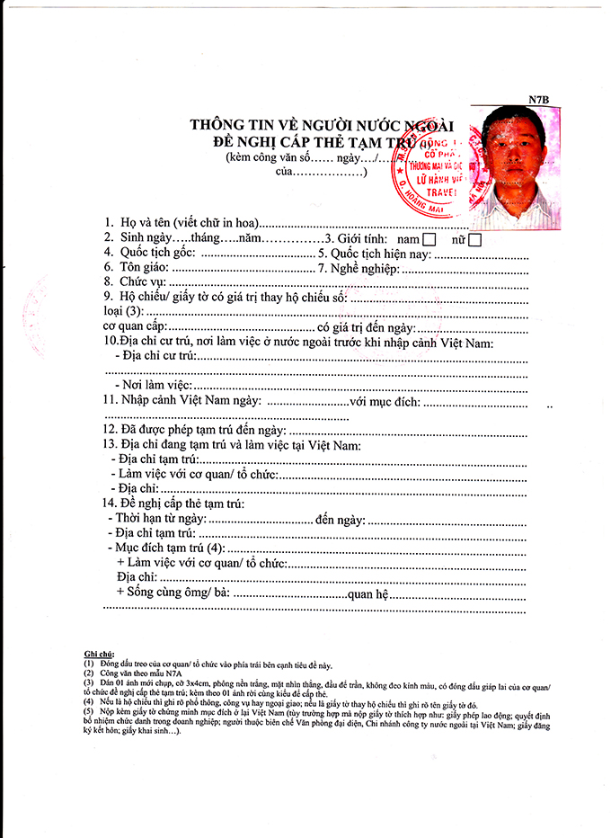 Xin gia hạn thẻ tạm trú 3 năm cho người nước ngoài