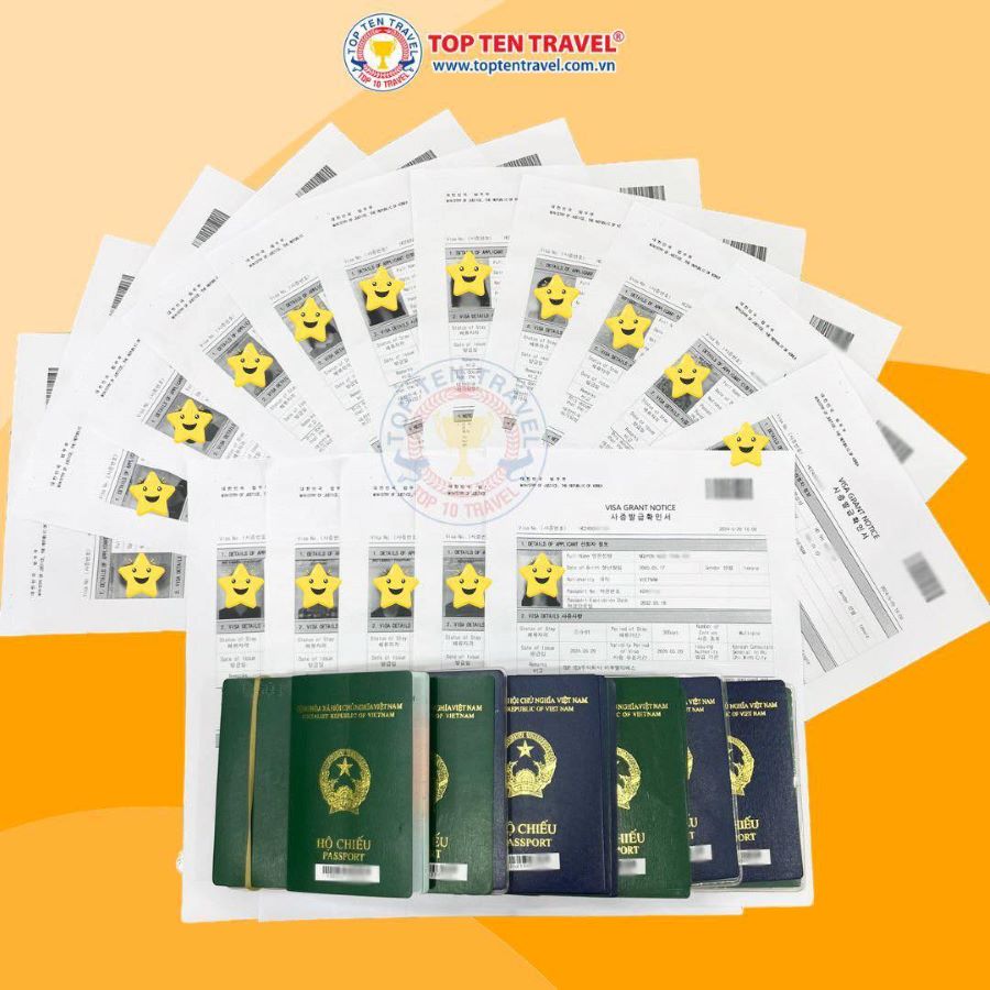Quy trình nộp hồ sơ xin visa du lịch Hàn Quốc tại Top Ten Travel