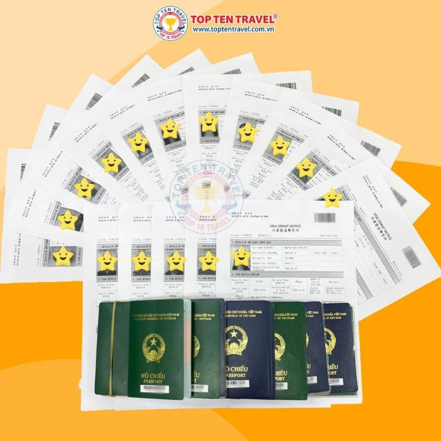 Quy trình nộp hồ sơ xin visa du lịch Hàn Quốc tại Top Ten Travel