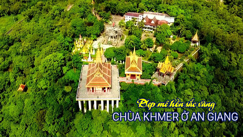 Đẹp mê hồn sắc vàng chùa Khmer ở An Giang