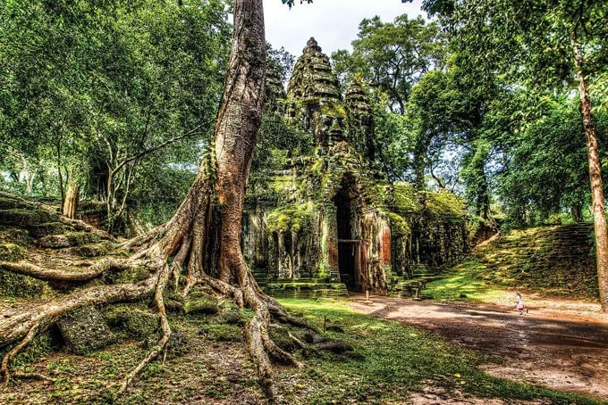 Campuchia đẹp cả trong mưa