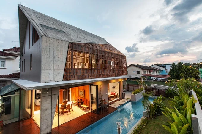 Ngôi nhà có thiết kế ấn tượng ở Singapore