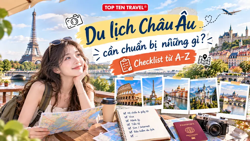 Du lịch Châu Âu cần chuẩn bị những gì? Checklist từ A-Z