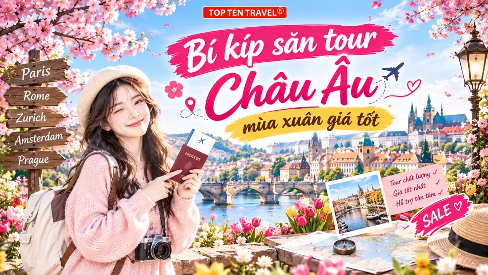 Bí kíp săn tour châu Âu mùa xuân giá tốt