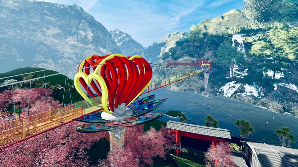 Cầu kính tình yêu đẹp xuất thần ở Mộc Châu khiến bao du khách đắm say