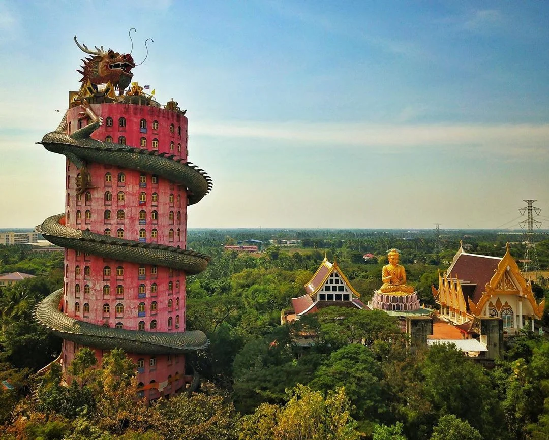 Chùa Wat Samphran - Công trình Phật giáo độc nhất vô nhị ở Thái Lan