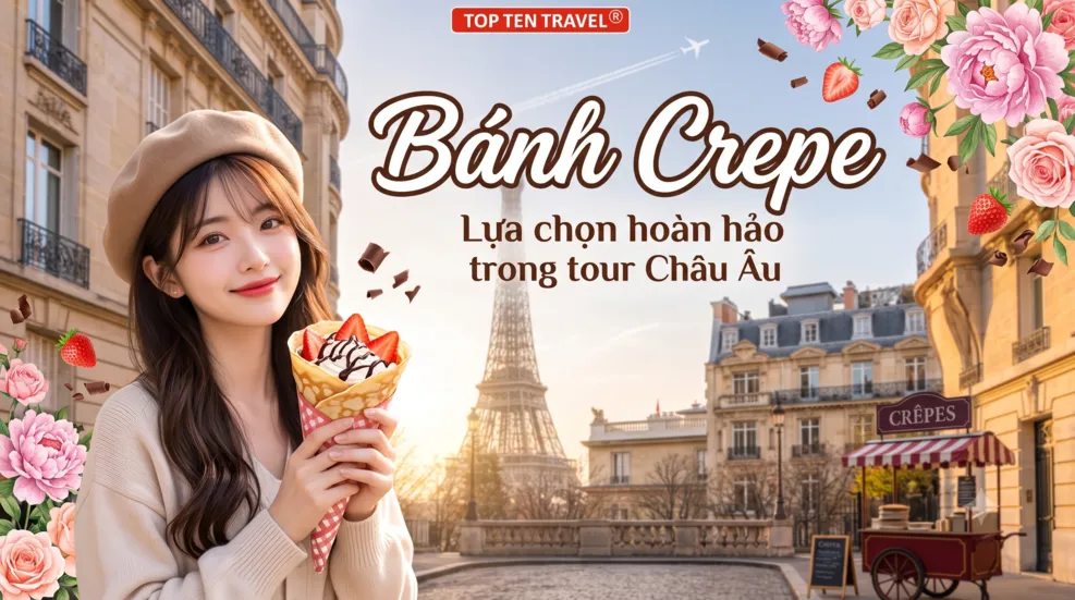 Bánh Crepe - Lựa chọn hoàn hảo trong tour Châu Âu
