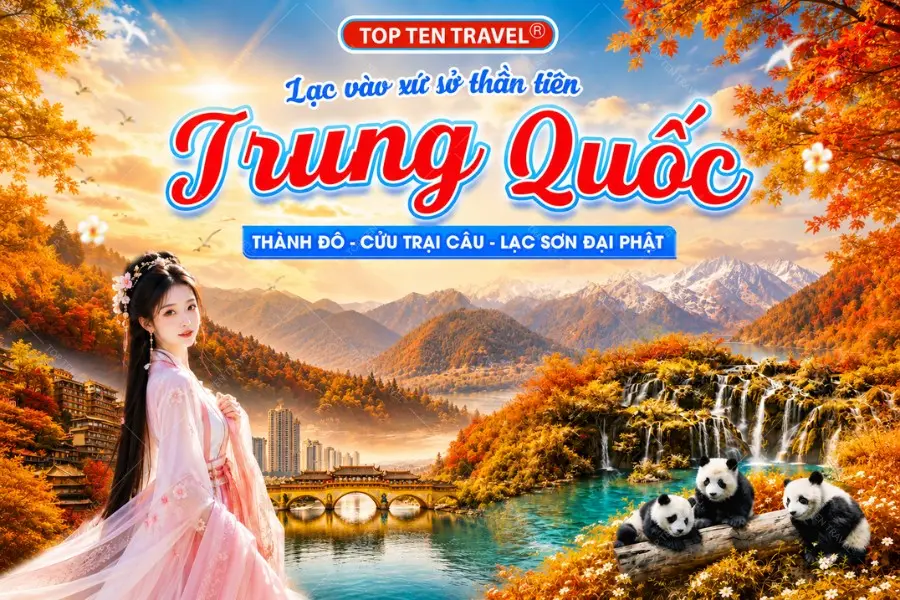 Tour Trung Quốc: Thành Đô - Cửu Trại Câu - Lạc Sơn