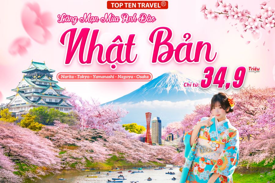 Tour Nhật Bản No Shop: Narita - Tokyo - Yamanashi - Nagoya - Osaka