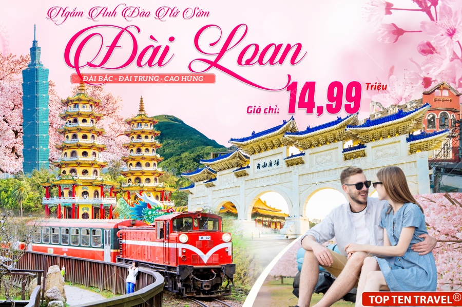 Tour Đài Loan Mùa Anh Đào: Cao Hùng - Đài Trung - Đài Bắc 5N4D
