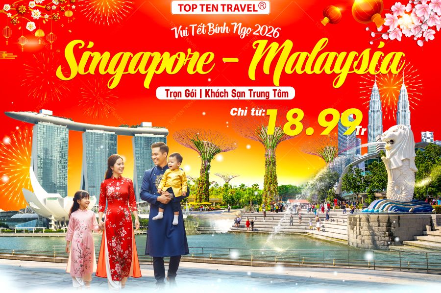 Tour Du lịch Singapore - Malaysia Tết | 5N4D