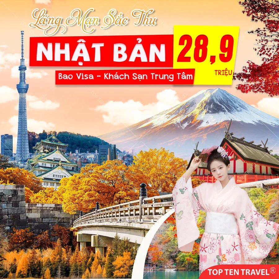 Tour Nhật Bản mùa thu: Narita - Tokyo - Yamanashi - Nagoya - Osaka 6N5D