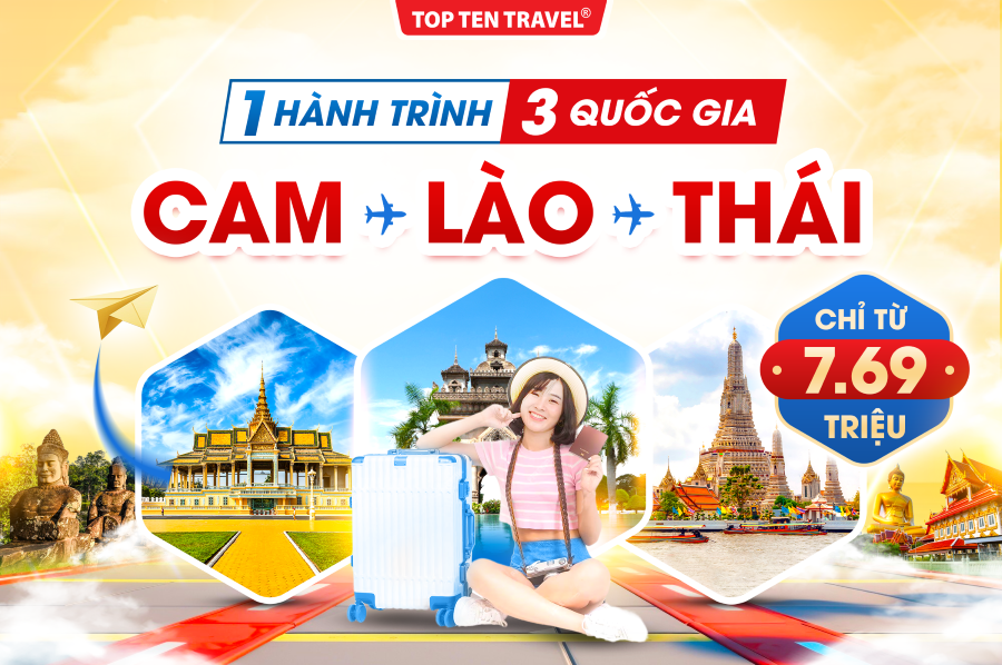 Liên Tuyến 3 Nước: Campuchia - Lào - Thái Lan 4N3D