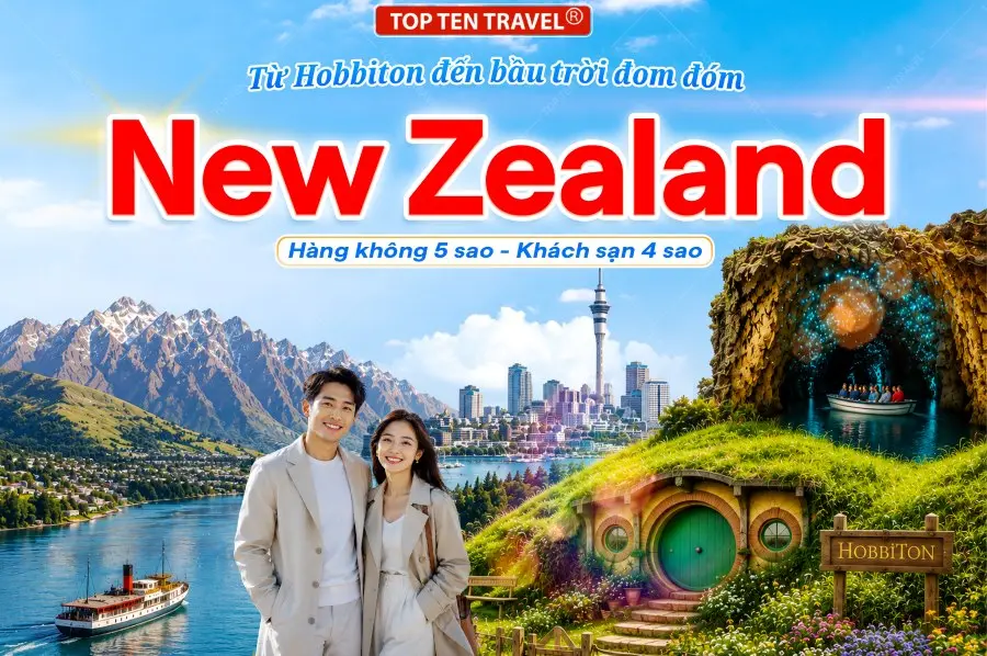 Tour Du Lịch New Zealand 2026: Christchurch – Queenstown - Rotorua 8N7D