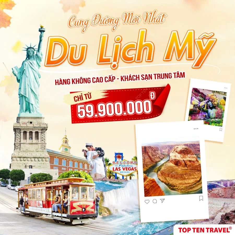 Tour Mỹ Bờ Tây: San Francisco - Los Angeles - Lasvegas 8N7D