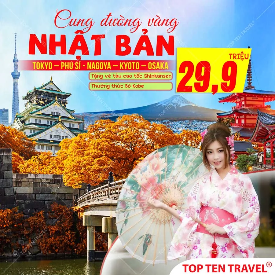 Tour Nhật Bản Mùa Hướng Dương: Narita - Tokyo - Phú Sỹ - Kyoto - Osaka