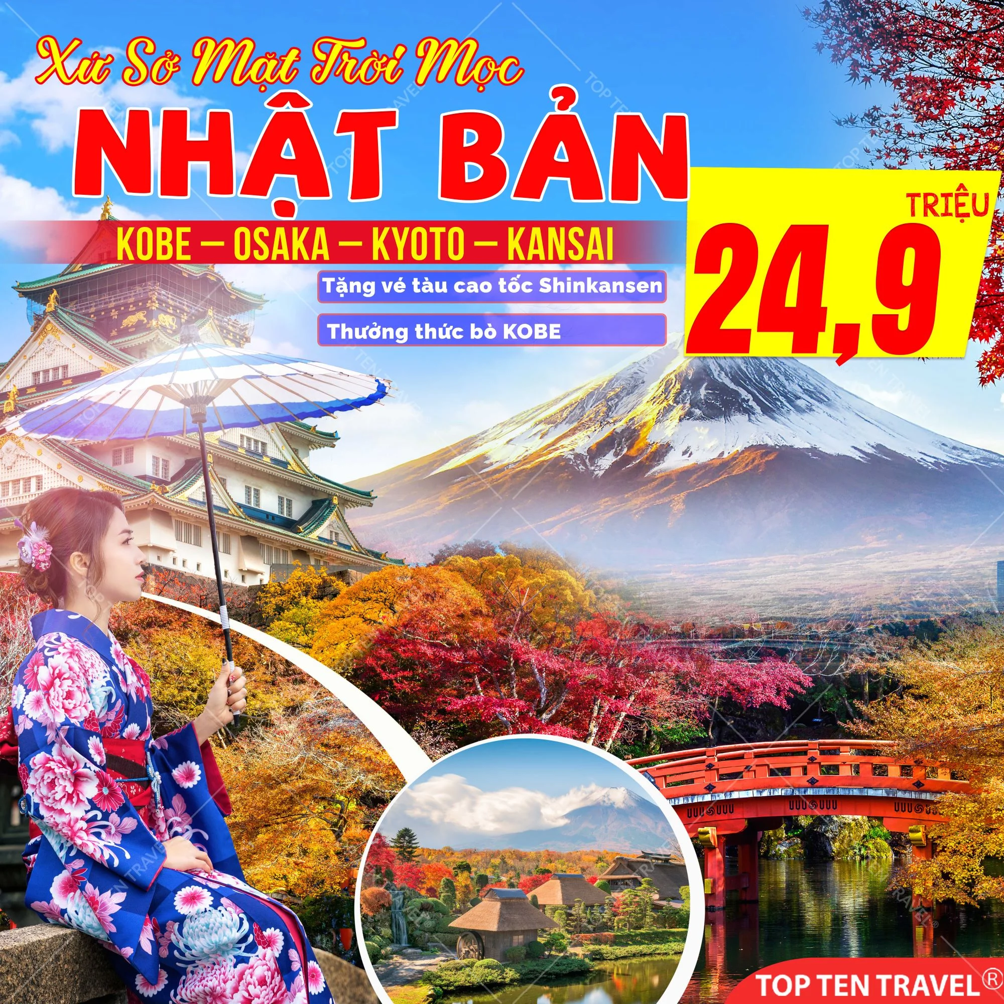 Tour Nhật Bản Ngắm Lá Vàng: Narita - Tokyo - Yamanashi 5N4D