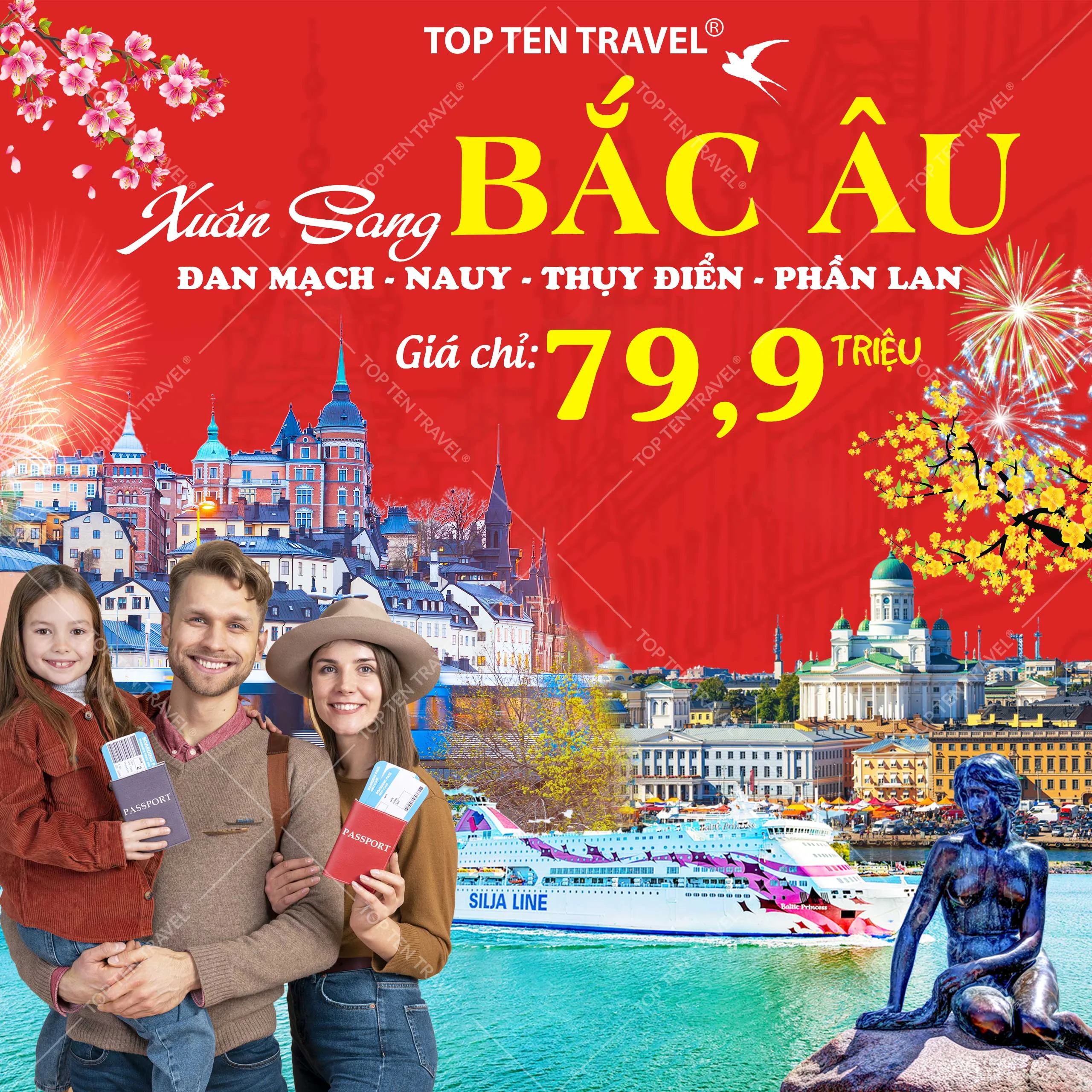 Tour du lịch Bắc Âu Tết: Đan Mạch - Na Uy - Thụy Điển - Phần Lan | 10N9D