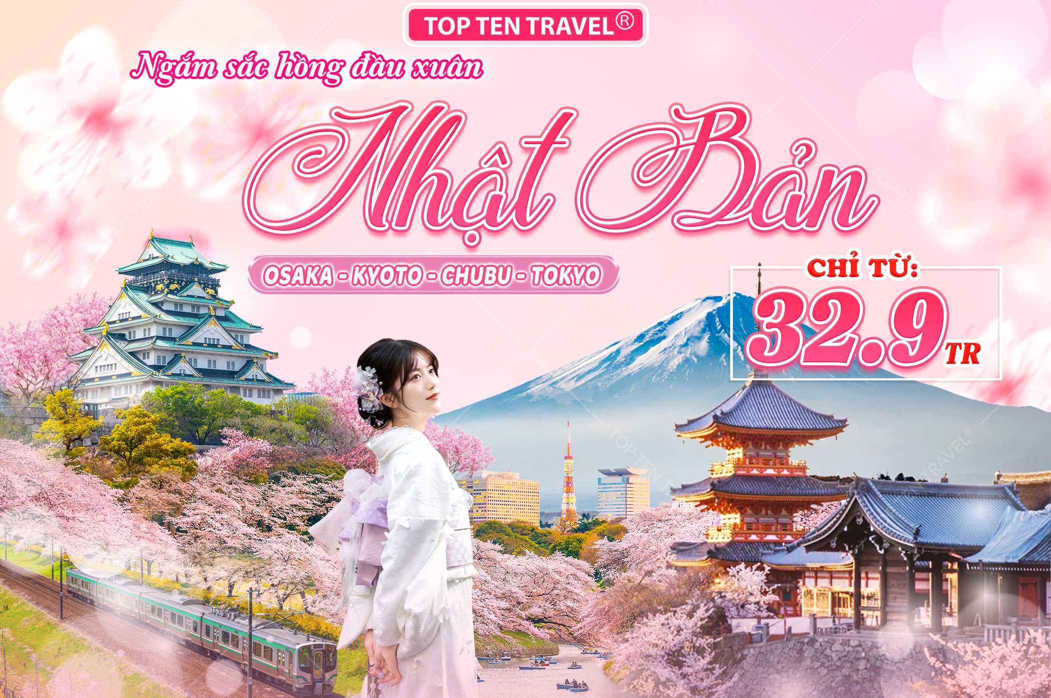 Tour Nhật Bản Mùa Xuân: Osaka - Kyoto - Chubu - Tokyo